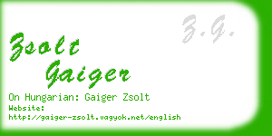 zsolt gaiger business card